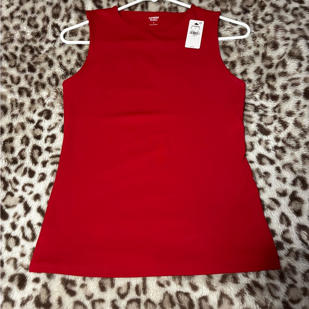 Express Body Contour Collection Women's Red Tank Top